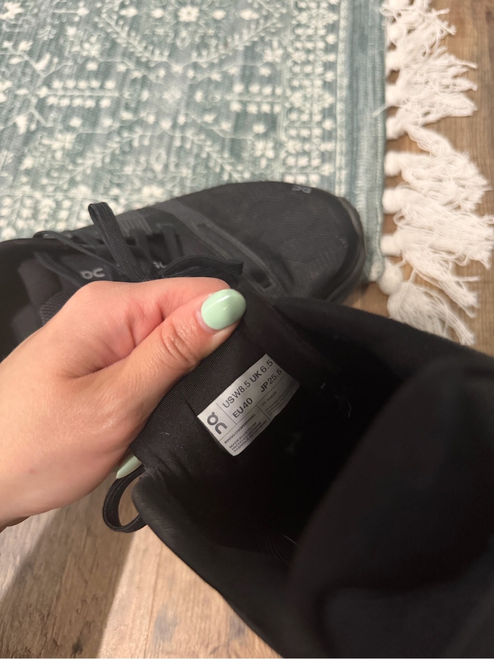 On Cloud Running Shoes Cloudgo Womens 8.5 Black - Picture 10 of 10